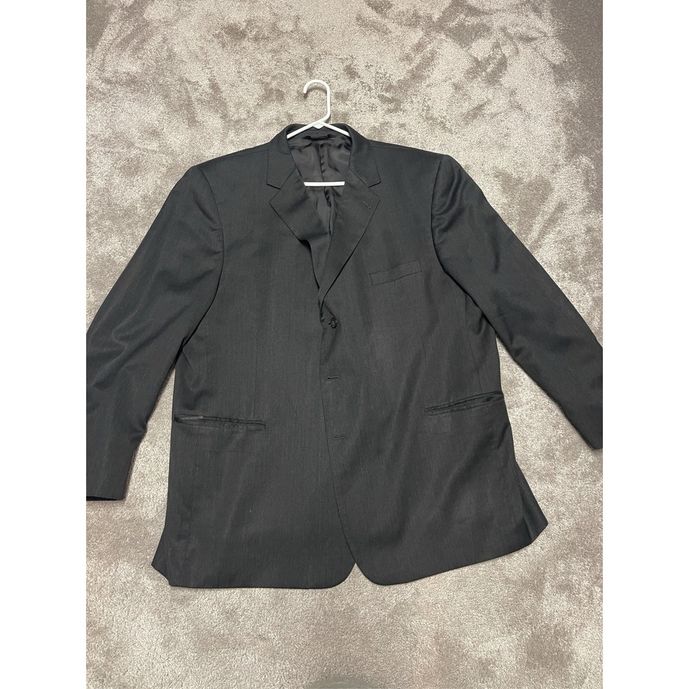 Jos. A. Bank Men's Black Wool Blend 2-Button Suit Jacket Blazer 52R